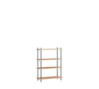 MOEBE Étagère Shelving System classic Chêne-black. 86x115x35 cm. S.115.1.A