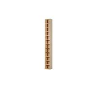HomCom Étagère colonne CD 12 compartiments 21×20×175 cm capacité 205 CD coloris hêtre