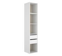 Etagère colonne ouverte avec fond réversible, 4 niches et de 2 tiroirs
