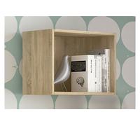 Etagere cube coloris Chene cambrian - Longueur 50,5 x profondeur 27,9 x hauteur 38 cm --