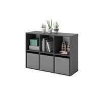 Kobi Étagère cube Loni 2x3 – 8 espaces de rangement – Gris