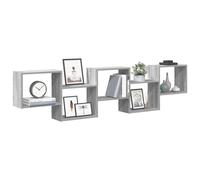 vidaXL Étagère cube murale 5 compartiments blanche bois d'ingénierie flottante 859995