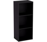 Étagère Cube Oxford 3 Niveaux - Meuble Rangement Moderne Gain de Place - Bibliothèque Autoportante 80x32x24 cm, Noir