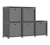 vidaXL Étagère d'Affichage 5 Cubes Gris