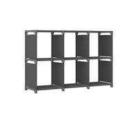 Etagère d affichage 6 cubes Gris 103x30x72,5 cm Tissu