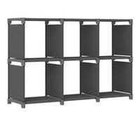 vidaXL Étagère d'affichage 6 cubes - Gris