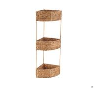 Etagere D Angle 3 Paniers En Jacinthe/metal - Naturel - TENDANCE