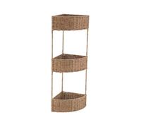 Etagere D Angle 3 Paniers En Matiere Vegetale/metal - Naturel - TENDANCE
