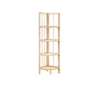vidaXL Étagère d'angle Bois de cèdre 27 x 27 x 110 cm Armoire de rangement Beige G