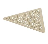Étagère d’angle de douche en aluminium, couleur sable, sans barre de retenue - TI-SHELF PENTA