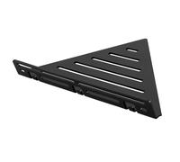 Étagère d’angle de douche en aluminium, noir, avec barre de retenue - TI-SHELF LINE