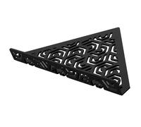 Étagère d’angle de douche en aluminium, noir, avec barre de retenue - TI-SHELF PENTA