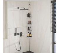 Etagère d'angle de douche télescopique à 4 niveaux Argenté