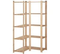 vidaXL Pin Etagère d'angle de Rangement 5 Niveaux Organisateur de Stockage Etagère d'Entrepôt Cuisine Salon sous-Sol Intérieur 82,5x82,5x170 cm