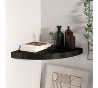 vidaXL Etagère d'angle Flottante Etagère Murale Bibliothèque Support Panneau Mural Salon Chambre Bureau Maison Intérieur Noir 35x35x3,8 cm MDF