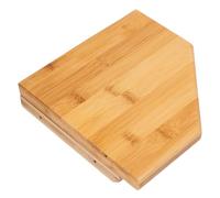 Étagère D’angle Murale en Bambou Triangulaire Jaune sans Perçage | Format Compact, Style Moderne Minimaliste, pour Épices et Cadres, la Cuisine ou Coin D’entrée, Installation Locative