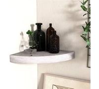 Étagère d angle murale Gris béton 25x25x3,8 cm MDF Gris béton G
