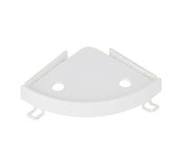 Étagère D’angle Triangulaire sans Perçage pour Salle de Bain Blanche | Plastique, Forte Capacité Portante, Optimise L’angle, pour Brosses, Éponges et Toilettes