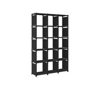 vidaXL Étagère cube avec 15 compartiments noir 103x30x175,5 cm Tissu