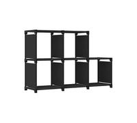 vidaXL Étagère d'affichage 5 cubes Noir 103x30x72,5 cm Tissu322602 Noir G