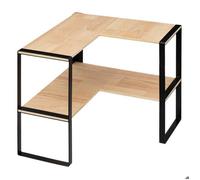 Paris Prix – Étagère d'angle de cuisine Blackwood 2 niveaux 40 cm Naturel