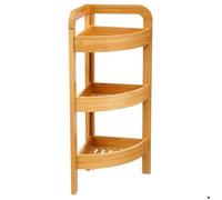 Étagère d'angle 3 niveaux 23cm bambou - 5 five simply smart