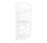 Étagère d'angle 3 niveaux blanc - Cuisine salle bain chambre