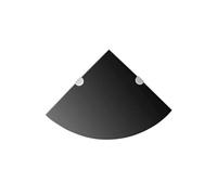 Etagère d'angle avec plateau en verre Supports Fond en verre Verre noir 35 x 35 cm