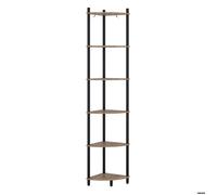 Étagère d'angle Bivio 29x163.5cm avec 6 compartiments de rangement Chêne de force doré/Anthracite Vicco 57475