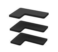 Étagère d'angle Curva, 40.5x2.5cm Lot de 3, Noir, Vicco 53017