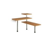 etagere d'angle de cuisine avec 3 niveaux en bambou - Longueur 45 x Profondeur 43 x Hauteur 38,5 cm--