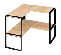 Paris Prix – Étagère d'angle de cuisine Blackwood 2 niveaux 40 cm Naturel