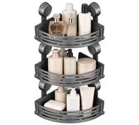 Étagère d'angle de douche à 3 étages avec ventouse puissante en métal | Étagère d'angle de salle de bain pour salle de bain, douche, toilettes, appartement, buanderie, spa, dortoir, hôtel