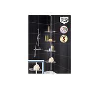 - Etagère d'angle de douche - Inox - H. 56/275 cm