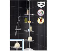 Etagère d'angle de douche - Inox - H. 56/275 cm Argenté