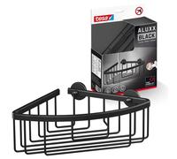 Étagère d'angle de douche sans perçage - Un niveau - Noir mat - 192 x 92 x 200 mm