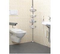 Etagère d'angle de douche télescopique 4 tablettes Support D'organisateur de Salle de Bain