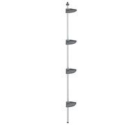 Etagère d'angle de douche télescopique à 4 niveaux Argenté