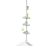 Wenko Étagère d'angle de douche télescopique Premium 3 paniers fixation sans perçage Brillant