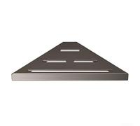 Étagère d'angle de salle de bain en fer 29 cm Finition gris antirouille | Matériau en fer antirouille, revêtement résistant aux rayures, construction, aspect gris élégant, durable