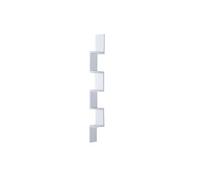 Etagère d'angle design contemporain zig zag 5 niveaux 12L × 12l × 120H cm blanche