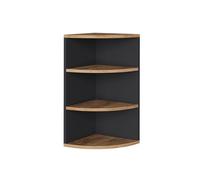 Étagère d'angle Ecki, 30x60cm, Anthracite/Chêne de force doré, Vicco 54373