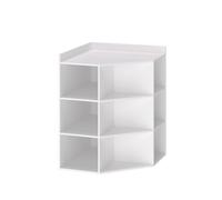 Vicco Étagère d'angle Elina, Blanc, 60x80cm
