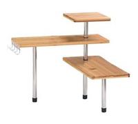 Étagère d'angle en bambou coloris naturel - Longueur 43 x profondeur 18 x Hauteur 39 cm -JUANIO- naturel G