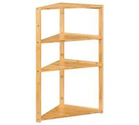 Étagère d'angle en bambou - PEGANE - 3 niveaux - Modulable et superposable