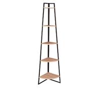 Etagère d'angle en métal et bois Colorado - L. 34 x H. 180 cm - Noir