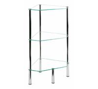 Étagère d'Angle en Verre Eliot 77cm Transparent