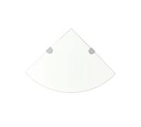Etagère d'angle en verre transparent avec plateau en verre Supports Fond en verre 35 x 35 cm