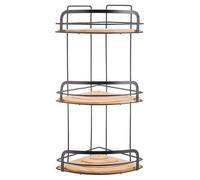 Étagère d'angle Estia - Bamboo Essentials, 3 niveaux, bambou