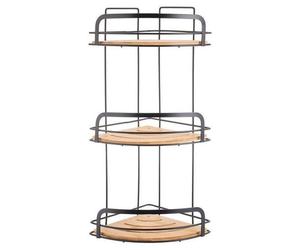 Étagère d'angle Estia - Bamboo Essentials, 3 niveaux, bambou